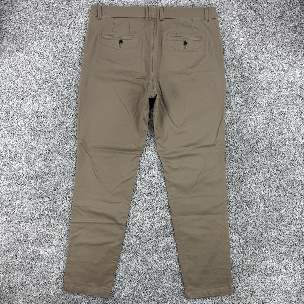 Perk Feel Good Chinos Men's 36x32 NWT Dark Khaki Slim Fit Cotton Stretch Preppy - Picture 11 of 13